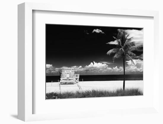 South Miami Beach Landscape with Life Guard Station - Florida-Philippe Hugonnard-Framed Photographic Print