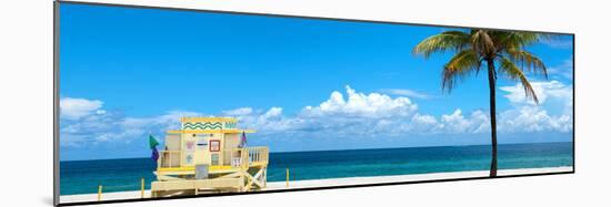 South Miami Beach Landscape with Life Guard Station - Florida-Philippe Hugonnard-Mounted Photographic Print