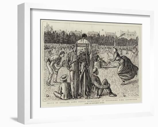 South of England Lawn Tennis Tournament at Devonshire Park, Eastbourne-null-Framed Giclee Print