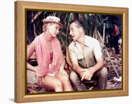 South Pacific, Mitzi Gaynor, Rossano Brazzi On Set, 1958-null-Framed Stretched Canvas