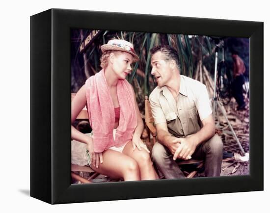 South Pacific, Mitzi Gaynor, Rossano Brazzi On Set, 1958-null-Framed Stretched Canvas