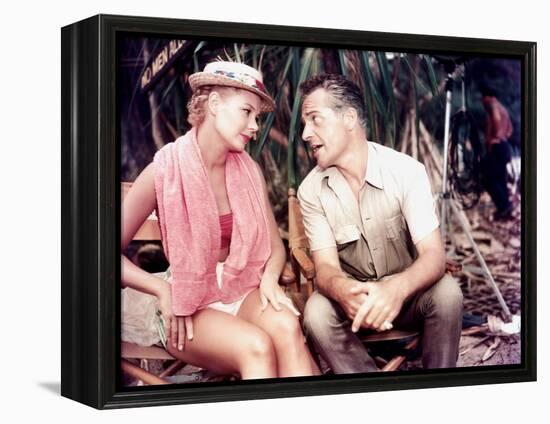 South Pacific, Mitzi Gaynor, Rossano Brazzi On Set, 1958-null-Framed Stretched Canvas