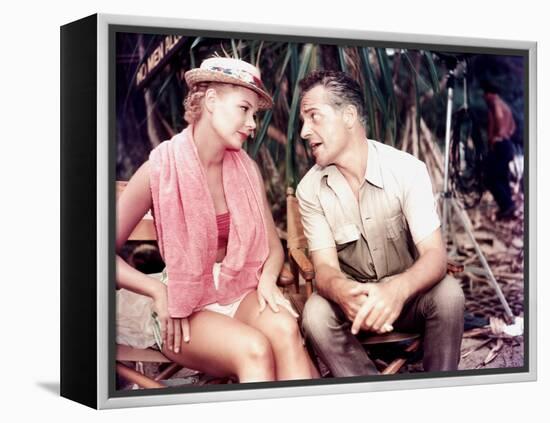 South Pacific, Mitzi Gaynor, Rossano Brazzi On Set, 1958-null-Framed Stretched Canvas