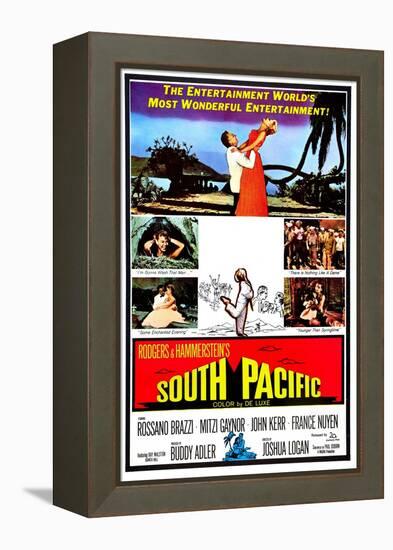 South Pacific, Rossano Brazzi, Mitzi Gaynor, 1958-null-Framed Stretched Canvas