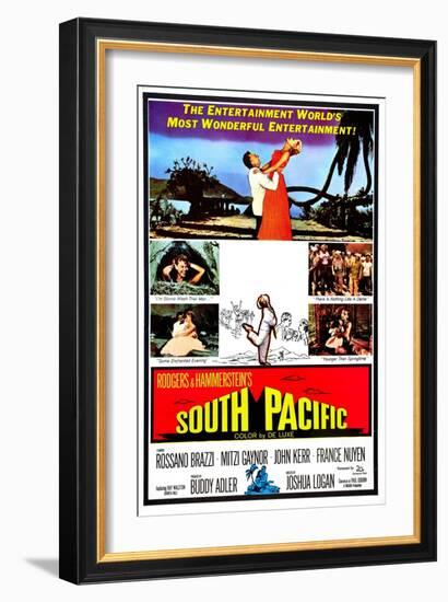 South Pacific, Rossano Brazzi, Mitzi Gaynor, 1958-null-Framed Premium Giclee Print