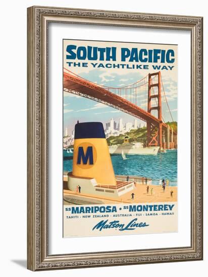 South Pacific the Yachtlike Way Poster-null-Framed Giclee Print