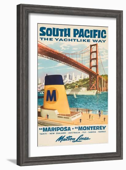 South Pacific the Yachtlike Way Poster-null-Framed Giclee Print