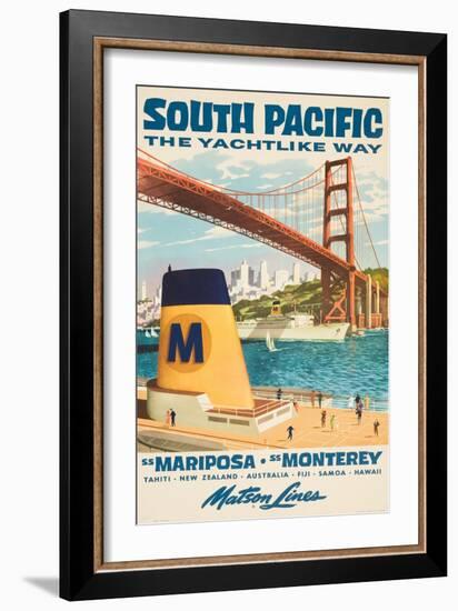 South Pacific the Yachtlike Way Poster-null-Framed Giclee Print