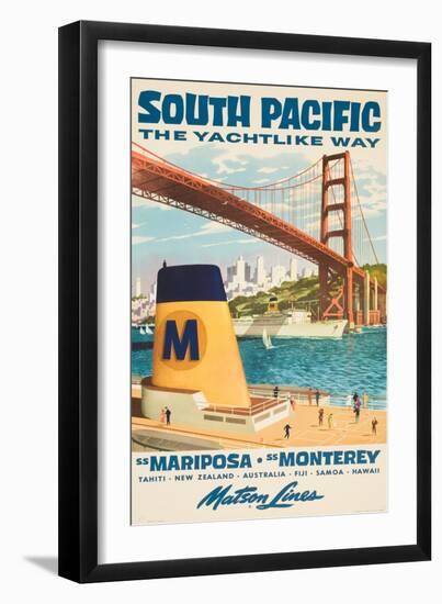 South Pacific the Yachtlike Way Poster-null-Framed Giclee Print