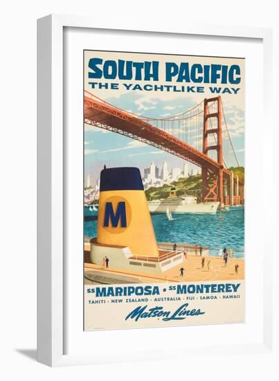 South Pacific the Yachtlike Way Poster-null-Framed Giclee Print