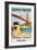 South Pacific the Yachtlike Way Poster-null-Framed Giclee Print