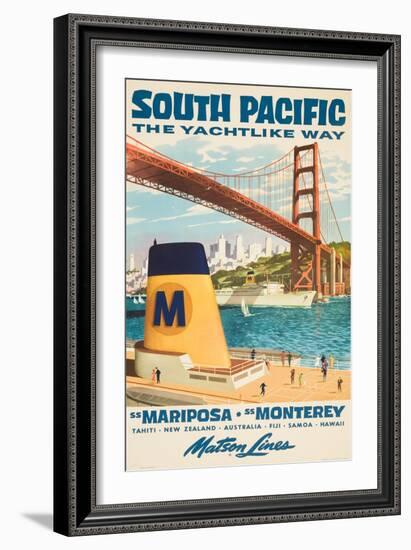 South Pacific the Yachtlike Way Poster-null-Framed Giclee Print