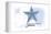 South Padre Island, Texas - Starfish - Blue - Coastal Icon-Lantern Press-Framed Stretched Canvas