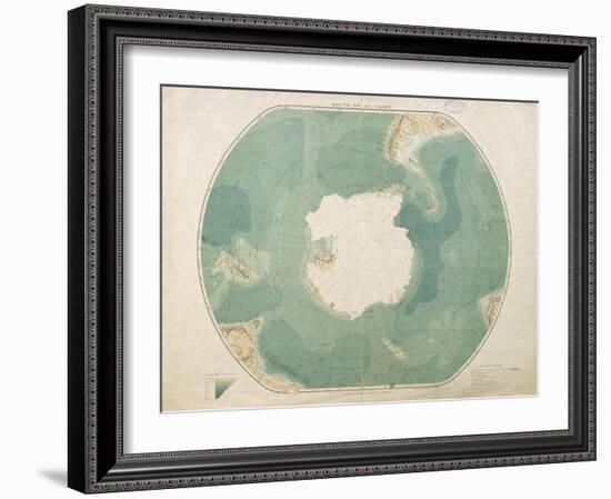 South Polar Chart, 1901-English School-Framed Giclee Print