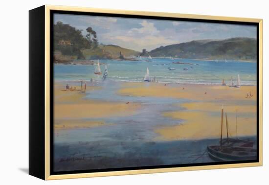 South Sands Beach, Salcombe, 2016-Jennifer Wright-Framed Premier Image Canvas