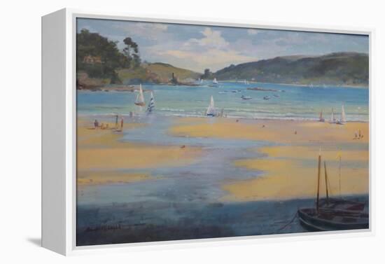 South Sands Beach, Salcombe, 2016-Jennifer Wright-Framed Premier Image Canvas