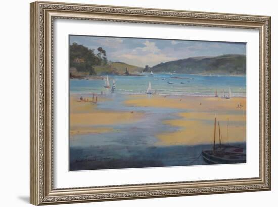 South Sands Beach, Salcombe, 2016-Jennifer Wright-Framed Giclee Print