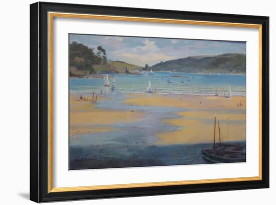 South Sands Beach, Salcombe, 2016-Jennifer Wright-Framed Giclee Print