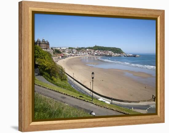 South Sands from the Cliff Top, Scarborough, North Yorkshire, Yorkshire, England, UK, Europe-Mark Sunderland-Framed Premier Image Canvas