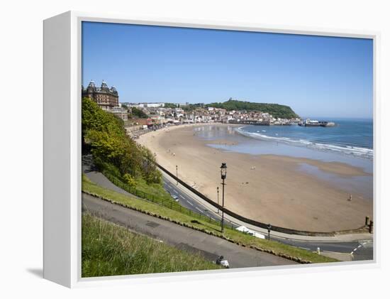 South Sands from the Cliff Top, Scarborough, North Yorkshire, Yorkshire, England, UK, Europe-Mark Sunderland-Framed Premier Image Canvas