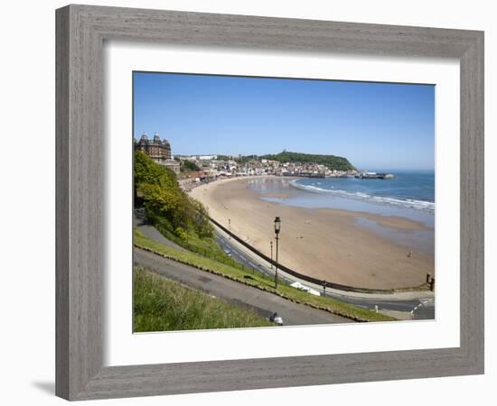 South Sands from the Cliff Top, Scarborough, North Yorkshire, Yorkshire, England, UK, Europe-Mark Sunderland-Framed Photographic Print