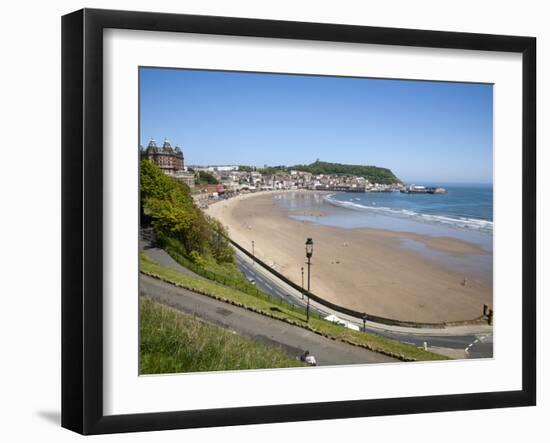 South Sands from the Cliff Top, Scarborough, North Yorkshire, Yorkshire, England, UK, Europe-Mark Sunderland-Framed Photographic Print