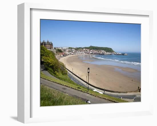 South Sands from the Cliff Top, Scarborough, North Yorkshire, Yorkshire, England, UK, Europe-Mark Sunderland-Framed Photographic Print