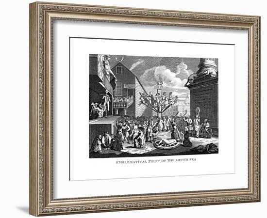 South Sea Bubble, 1721-William Hogarth-Framed Giclee Print