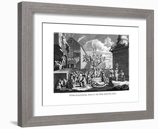 South Sea Bubble, 1721-William Hogarth-Framed Giclee Print