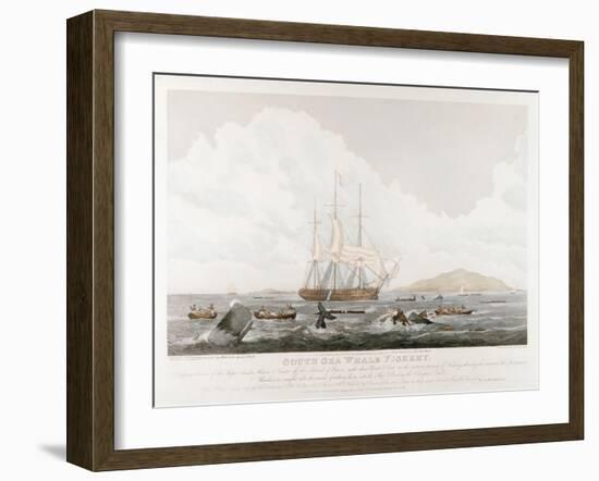 South Sea Whale Fishery, 1825-John Huggins-Framed Giclee Print