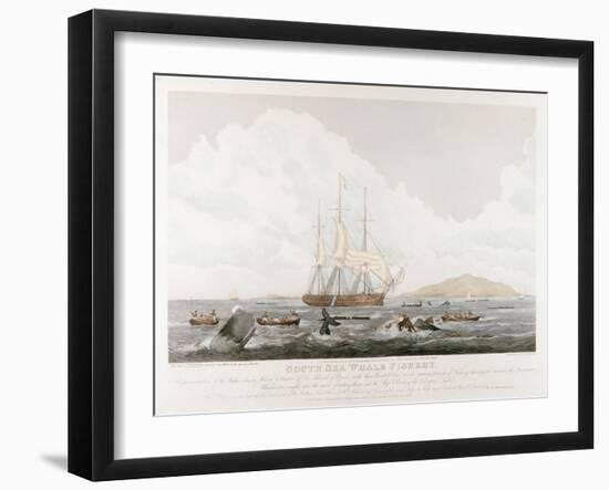 South Sea Whale Fishery, 1825-John Huggins-Framed Giclee Print