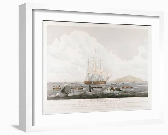 South Sea Whale Fishery, 1825-John Huggins-Framed Giclee Print