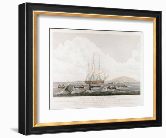 South Sea Whale Fishery, 1825-John Huggins-Framed Premium Giclee Print