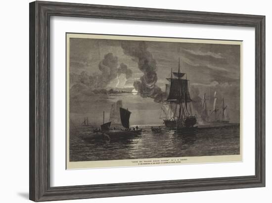 South Sea Whalers Boiling Blubber-Oswald Walters Brierly-Framed Giclee Print