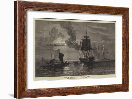 South Sea Whalers Boiling Blubber-Oswald Walters Brierly-Framed Giclee Print