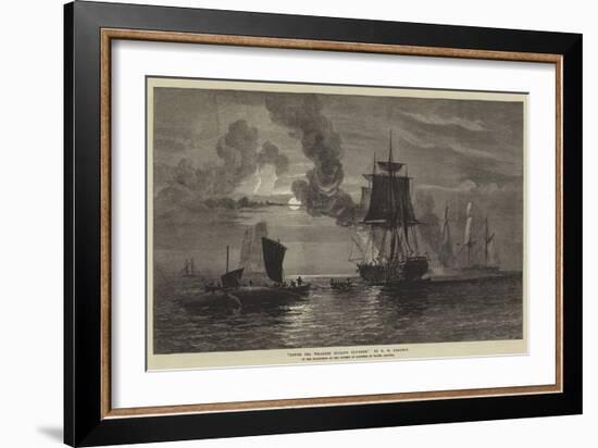 South Sea Whalers Boiling Blubber-Oswald Walters Brierly-Framed Giclee Print