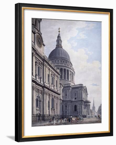 South Side of St Paul's Cathedral, London, 1765-James Malton-Framed Giclee Print