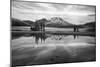 South Sister at Sparks Lake BW-Stan Hellmann-Mounted Photo