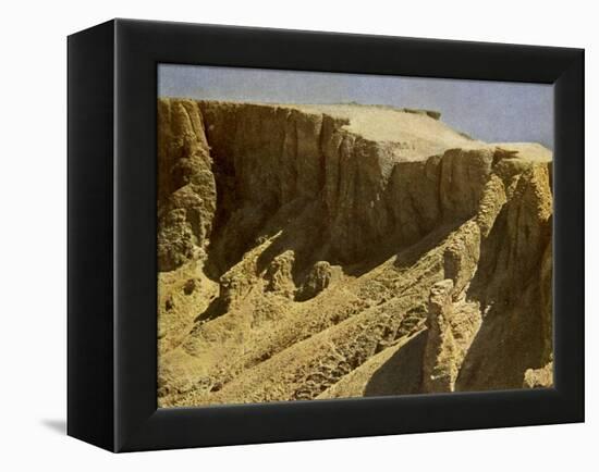 South slope of a royal burial ground, Egypt-English Photographer-Framed Premier Image Canvas