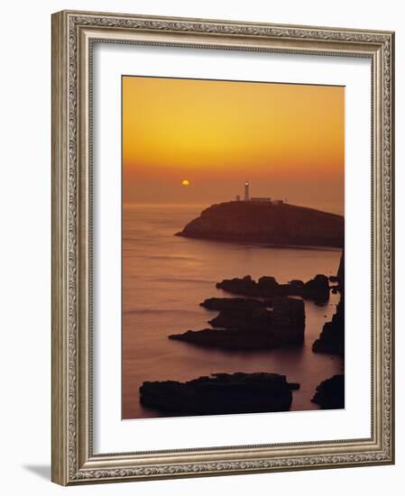 South Stack at Sunset, Anglesey, Gwynedd, North Wales, UK, Europe-Roy Rainford-Framed Photographic Print