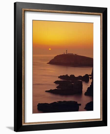 South Stack at Sunset, Anglesey, Gwynedd, North Wales, UK, Europe-Roy Rainford-Framed Photographic Print