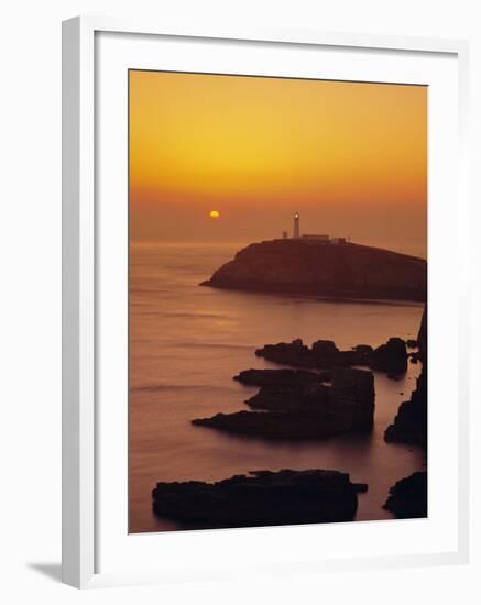 South Stack at Sunset, Anglesey, Gwynedd, North Wales, UK, Europe-Roy Rainford-Framed Photographic Print