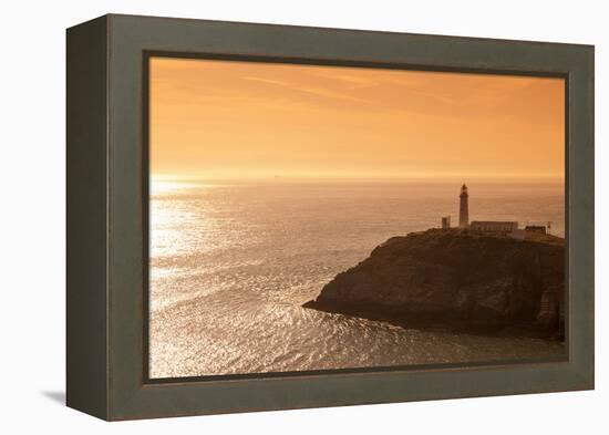 South Stack Lighthouse, Holy Island, Anglesey, Gwynedd, Wales, United Kingdom, Europe-Alan Copson-Framed Premier Image Canvas