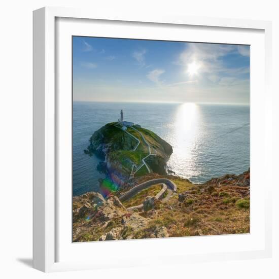 South Stack Lighthouse, Holy Island, Anglesey, Gwynedd, Wales, United Kingdom, Europe-Alan Copson-Framed Photographic Print