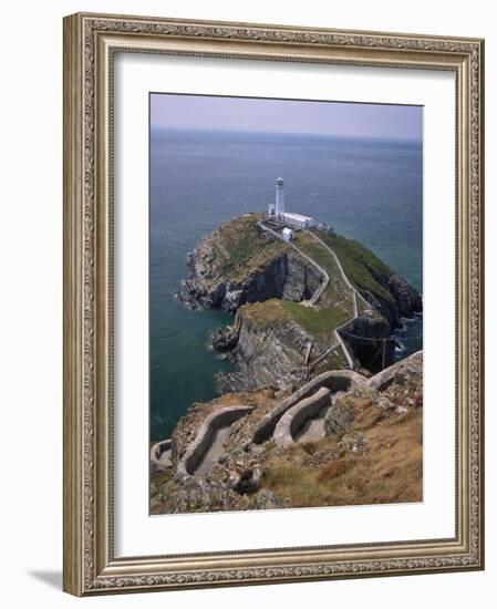 South Stack Lighthouse on the Western Tip of Holy Island, Anglesey-Nigel Blythe-Framed Photographic Print