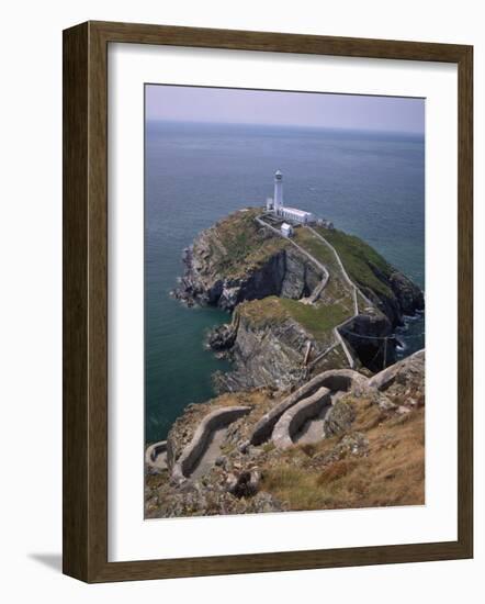 South Stack Lighthouse on the Western Tip of Holy Island, Anglesey-Nigel Blythe-Framed Photographic Print