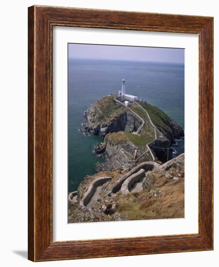 South Stack Lighthouse on the Western Tip of Holy Island, Anglesey-Nigel Blythe-Framed Photographic Print