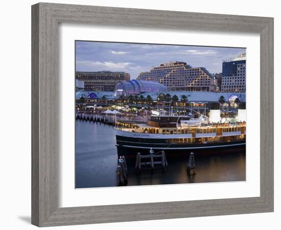 South Steyne Ferry and Harbourside in Darling Harbour, Central Business District, Sydney, New South-Richard Cummins-Framed Photographic Print