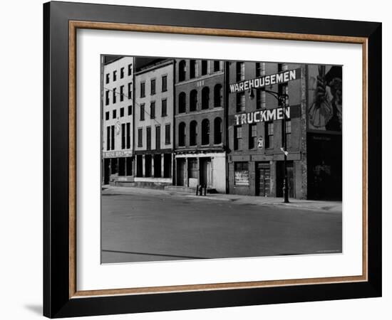 South Street, Just Below Coentus Slip-Walker Evans-Framed Photographic Print