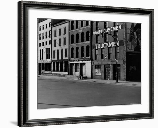 South Street, Just Below Coentus Slip-Walker Evans-Framed Photographic Print